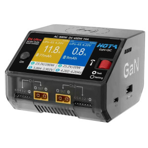 Зарядное устройство HOTA D6 Ultra Dual — AC/DC 300W / 650W, 2 канала, 15A, LiPo 1–6S, GaN+SiC